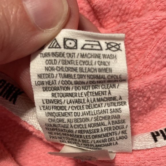 PINK VIctoria’s Secret Hooded Full Zip Sweatshirt M - Picture 11 of 15